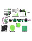 Комплект за почистване на автомобили 21 части аксесоари за детайлинг